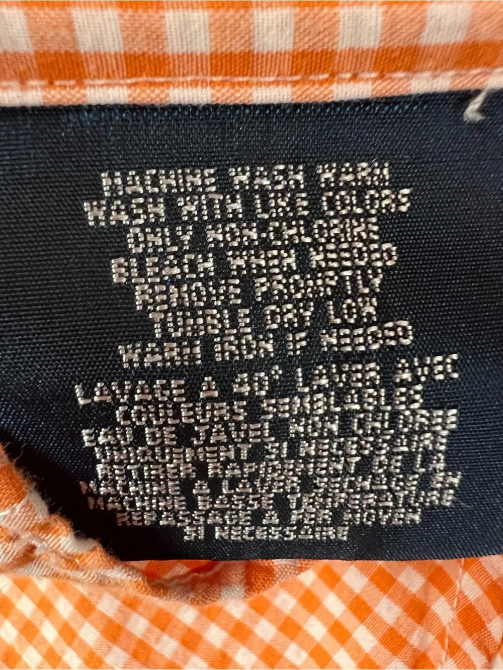 Ralph Lauren Orange Gingham Button-Down Shirt Boys 18M